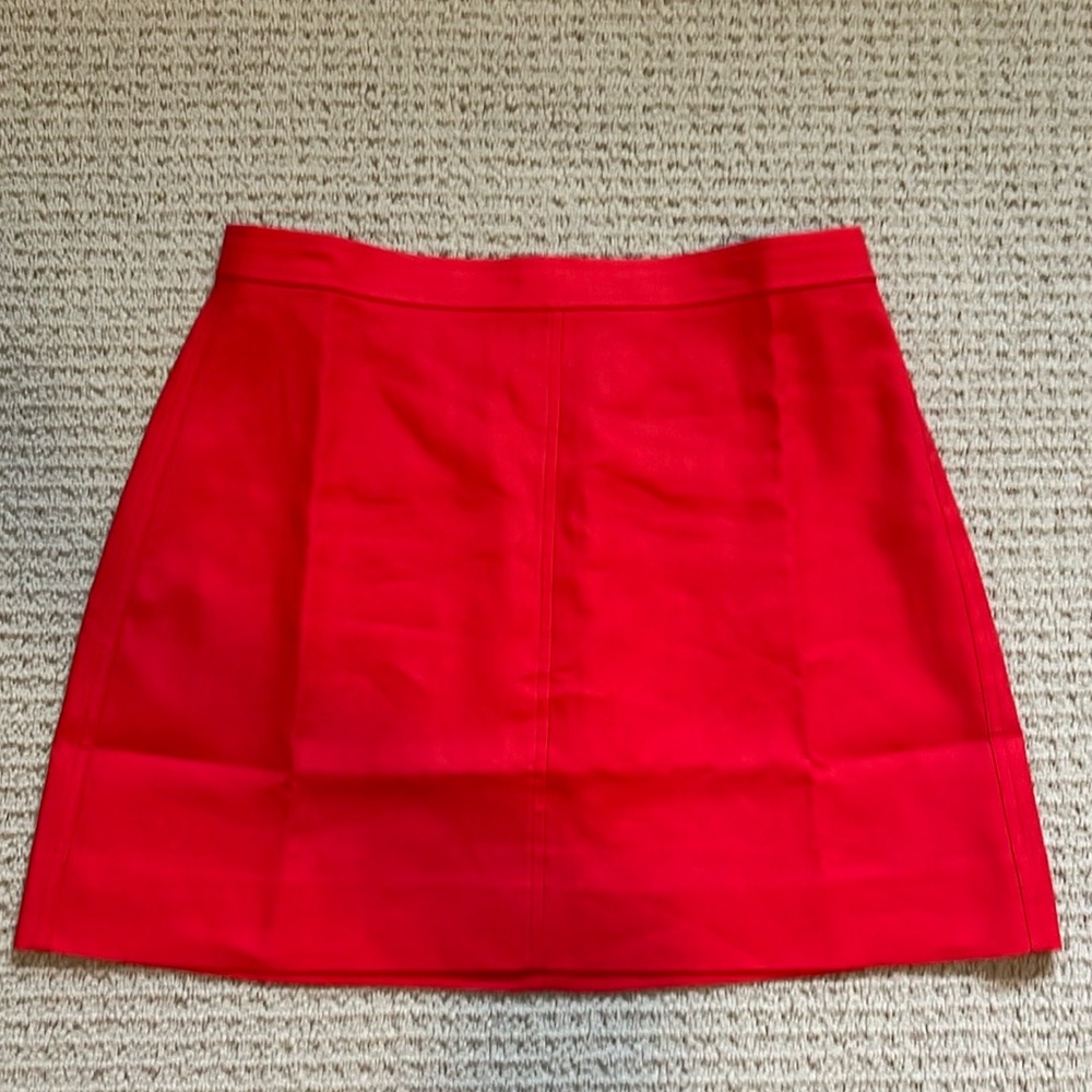 NEW J. Crew Red Mini Skirt